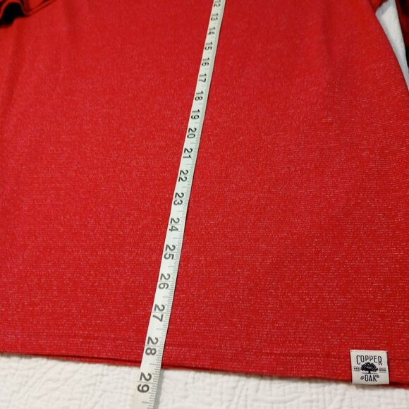 Copper & Oak T-Shirt Mens Red Heathered  XXL Cotton/Polyester Blend - Picture 7 of 7